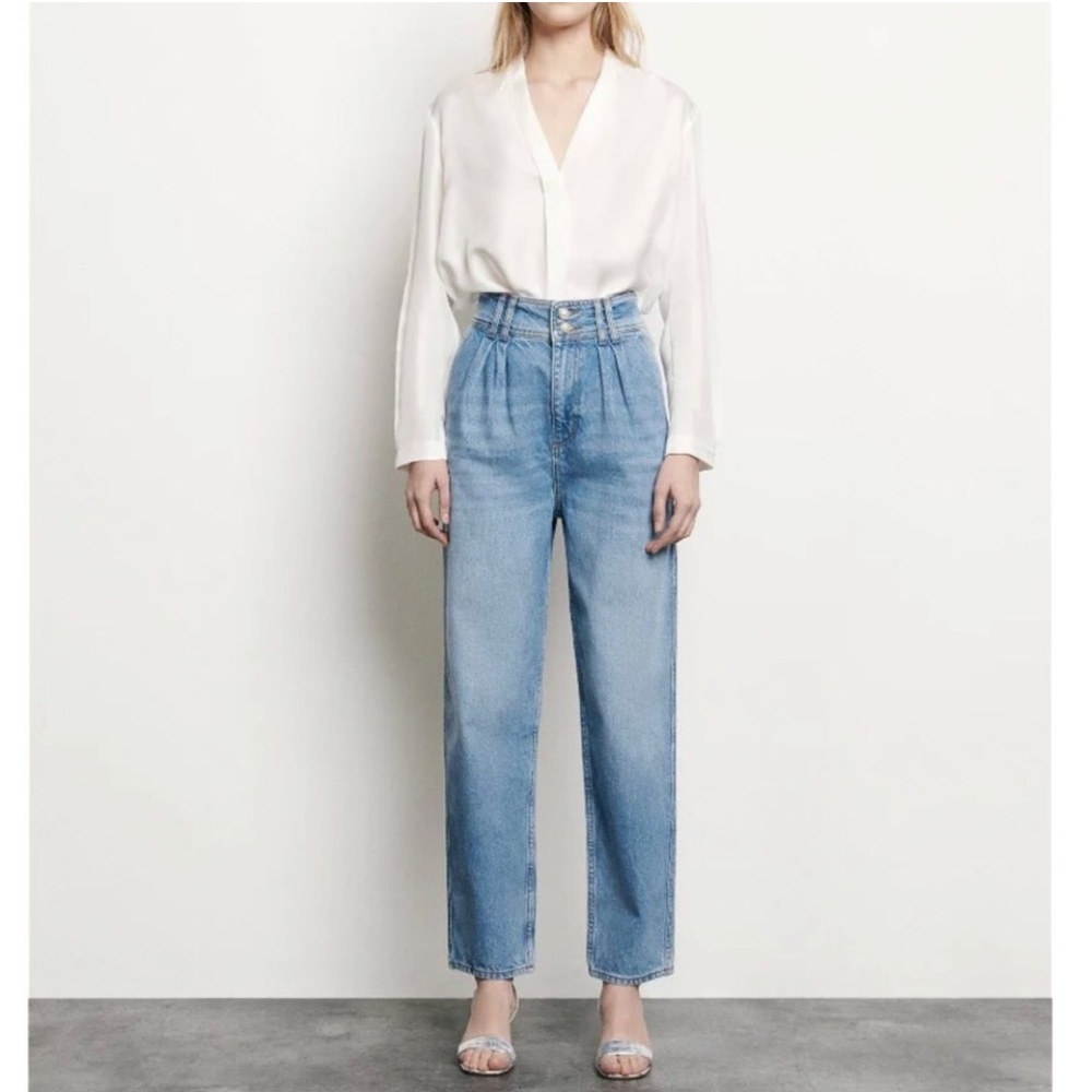 SANDRO Medium Wash Pearl Button Jeans EU 36 / US 4 / S